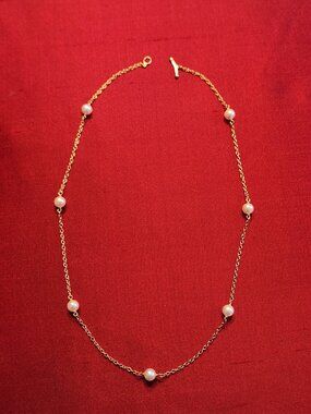 Tiffany Gold Necklace with Pearls